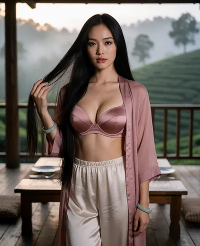 Hoài An, 30, mặc nội y
